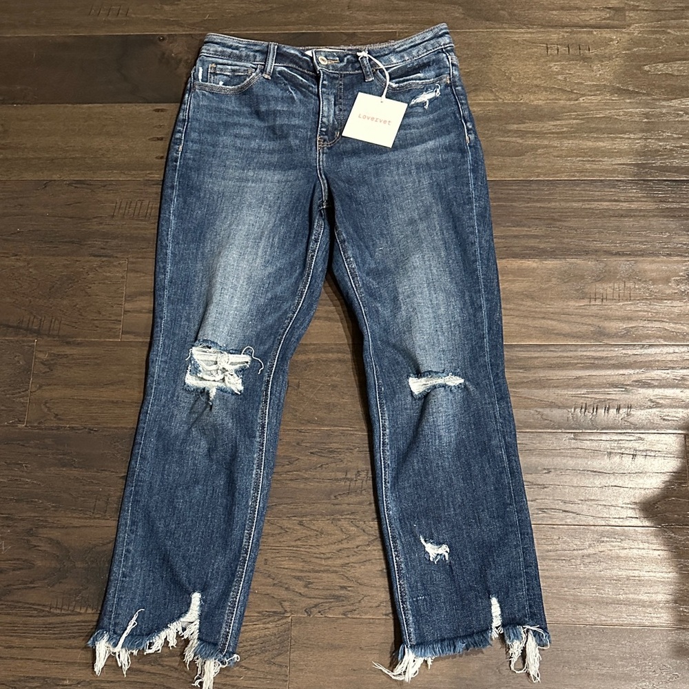 Lovervet by Vervet High Rise Straight Leg Jeans